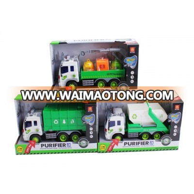 hot selling friction powerful ABS model garbage toy truck with EN71