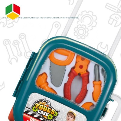 Qs Toy New Arrival 12 Pcs Kid Tool Set Pretend Play Tool Case Storage Suitcase House Toy For Sale