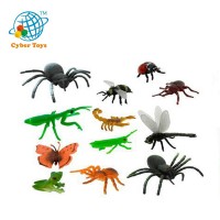 12 Pcs insect animal toys set cheap pvc Plastic toy model for children