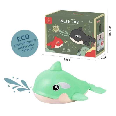 Kids Wind Up Whale  Baby Bathing Time Tub Set Toys Animal For Baby