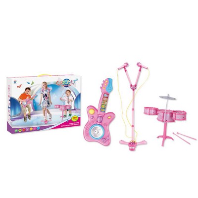 Kids Rock Guitar Band Jazz Drum Set Toys Musical Instruments